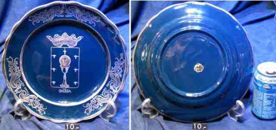 10 PLATO AZUL PLATA GALICIA
